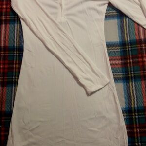 White Long Sleeve Dress S
